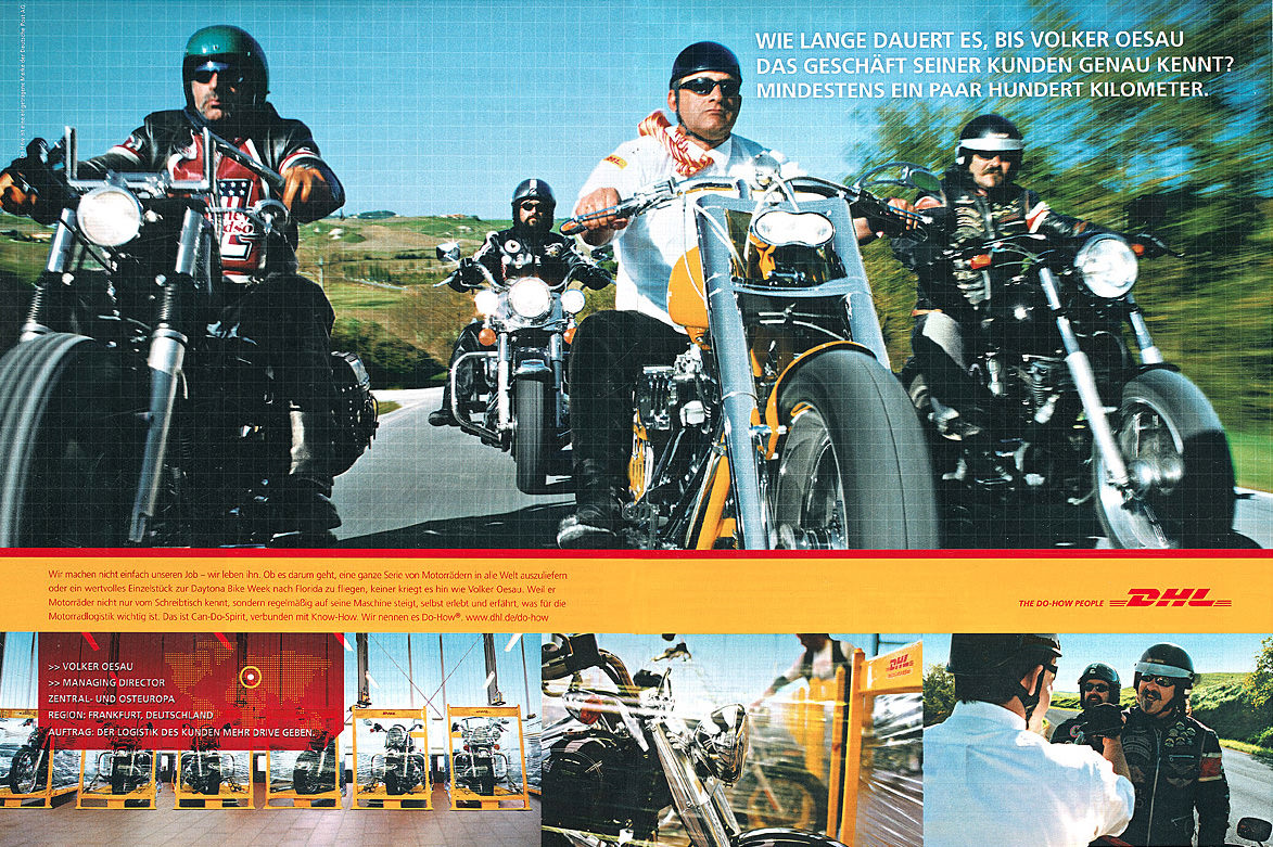 Geiss Dhl harley davidson bikers location and production tuscany